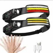 Налобний ліхтар COBA CB-689-3 акумуляторний з датчиком руху та червоним світлом