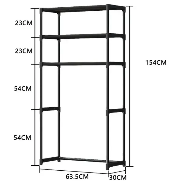 Підлоговий стелаж для встановлення над пральною машиною 72х25х155 см