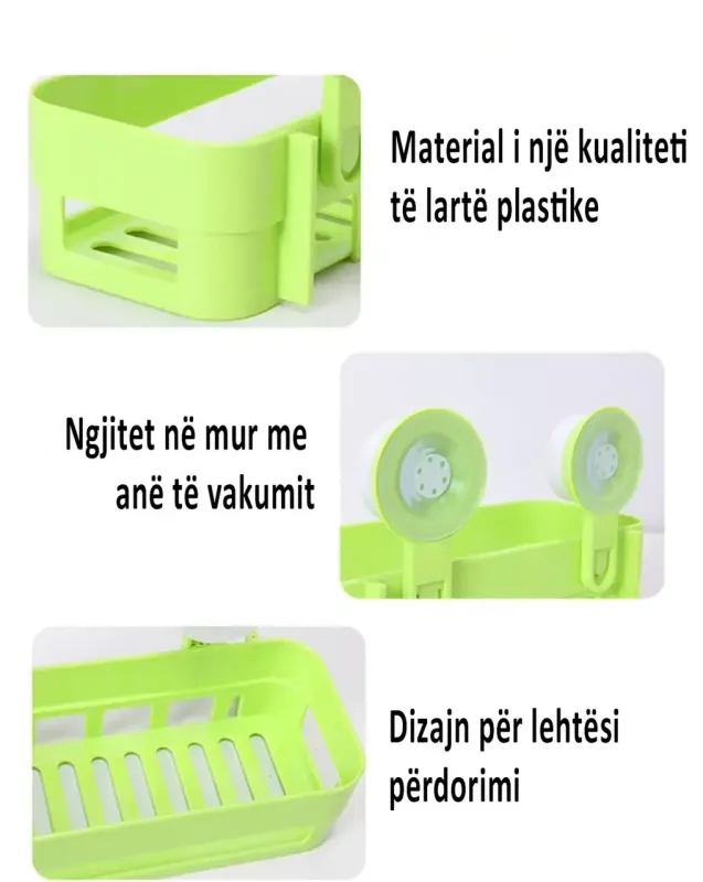 Настінна підставка для мила губки шампуні на присосках LY-571