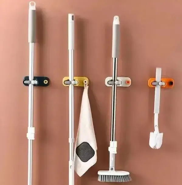 Настінний тримач для швабр регульований нековзний