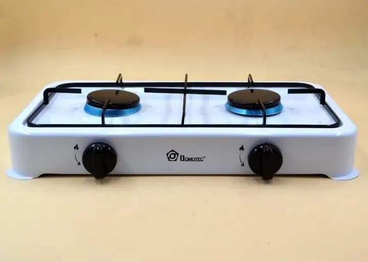 Настільна газова плита Domotec MS-6602/4063 на 2 конфорки Біла
