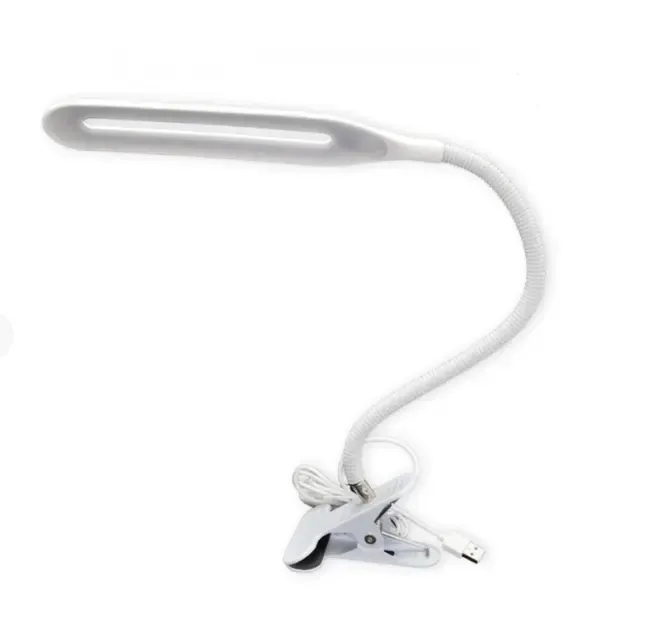 Настільна лампа на прищіпці гнучка LED Beluck BL-01 з кабелем USB