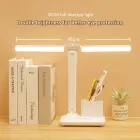 Настільна лампа з регульованою яскравістю світла  1960 / складна поворотна / з сенсорним вимикачем / з акумулятором та USB / нічником / біла