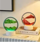 Настільна LED лампа нічник RGB Пісочний годинник 3D Sandscape. Картина Рухомий пісок