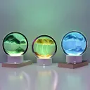 Настільна LED лампа нічник RGB Пісочний годинник 3D Sandscape. Картина Рухомий пісок