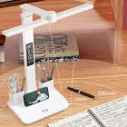 Настільна LED лампа VHG 801S акумуляторна з годинником 6W 800lm 3000-6000K