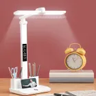 Настільна LED лампа VHG 801S акумуляторна з годинником 6W 800lm 3000-6000K