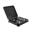 Настільна газова плита, плита на 4 конфорки domotec MS6604, чорний
