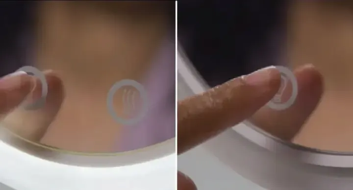 Настільне косметичне дзеркало з LED підсвічуванням та вентилятором Beauty Breeze Mirror