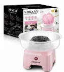 Апарат для виробництва цукрової вати Sokany 500W SK-520 рожевий
