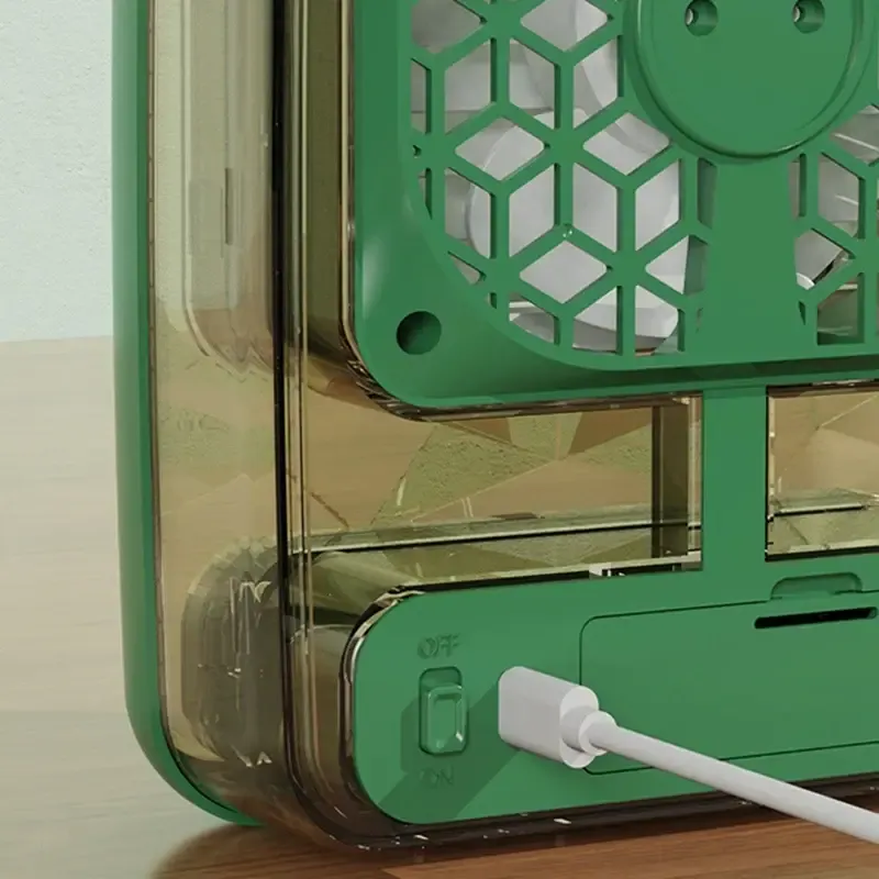 Настільний міні-вентилятор JISULIFE Вентилятор з USB та функцією зволоження 4-швидкості