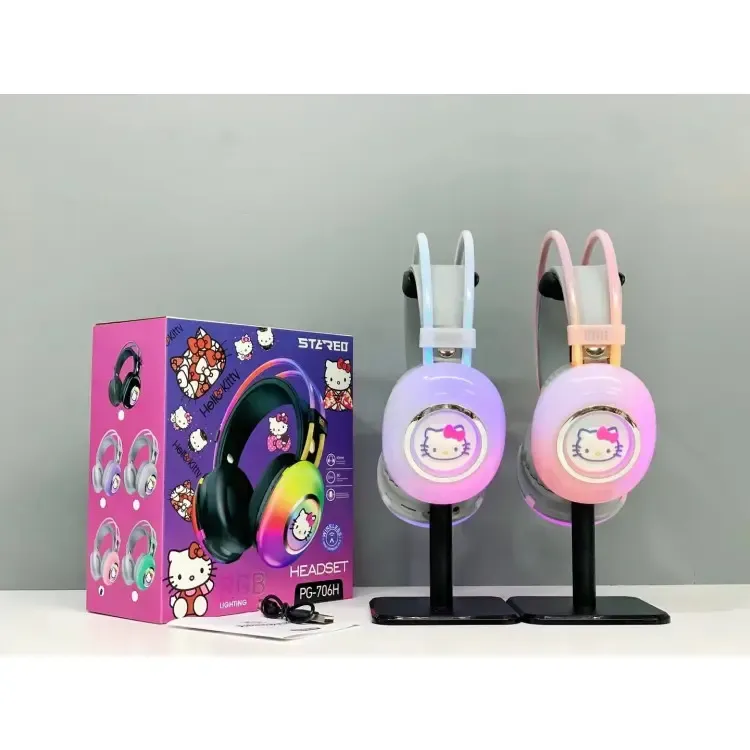 Навушники накладні бездротові PG-706H з LED