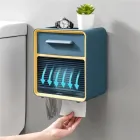 Навісний органайзер-тримач для туалетного паперу з полицею та відділеннями для серветок, паперів, пакетів