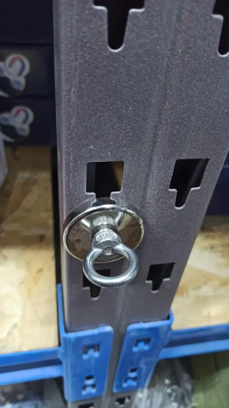 Неодимовий магніт 16мм - 5кг у корпусі із зовнішнім кільцем / Пошуковий магніт / Магніт для пошуків металу