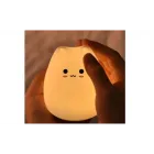 Сенсорний силіконовий Led світильник Котик