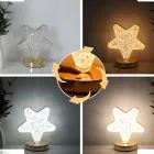 Нічник світильник 3 режими настільна кришталева лампа у формі зірки Creatice Table Lamp