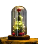 Новорічна ялинка в колбі з LED підсвічуванням зі світлодіодною гірляндою