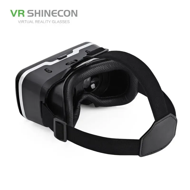 Окуляри 3D віртуальної реальності ТРМ VR SHINECON c пультом та підтримкою екранів від 4 до 6 дюймів Чорний