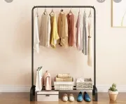 Одинарна стійка для одягу чорного кольору Double floor Hanger