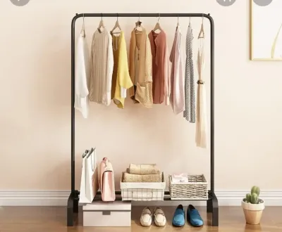 Одинарна стійка для одягу чорного кольору Double floor Hanger