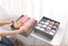 Органайзер 32×32×10 см на 7 відділень для зберігання нижньої білизни Темно-сірий