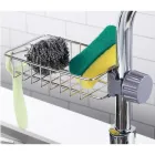 Органайзер для мийки HELPER XL-232, (17х10х4 см) / Підвісний тримач для кранових губок / Полиця на змішувач
