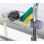 Органайзер для мийки HELPER XL-232, (17х10х4 см) / Підвісний тримач для кранових губок / Полиця на змішувач