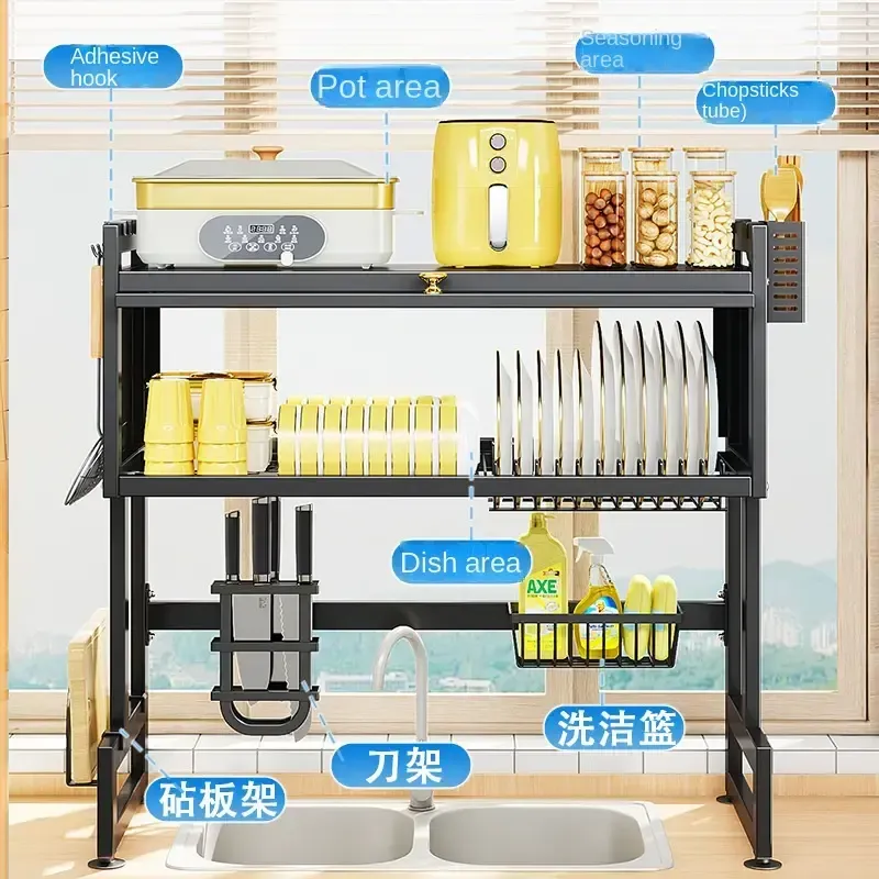 Органайзер для сушіння посуду з шафкою метал NEW (65см)