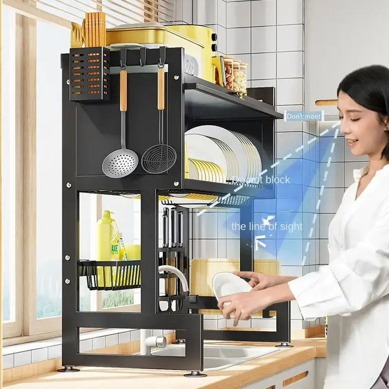 Органайзер для сушіння посуду з шафкою метал NEW (65см)