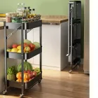 Органайзер на колесах метал/ етажерка на колесах 3 яруси