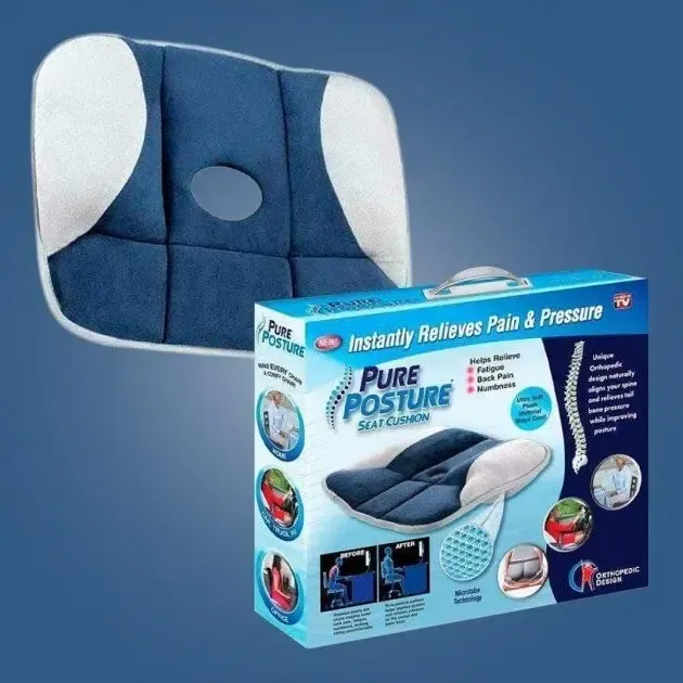 Ортопедична подушка для розвантаження хребта / Подушка для сидіння Pure Posture