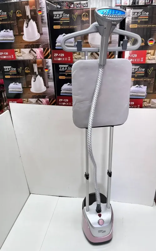 Рожевий Відпарювач вертикальний для одягу зі стійкою Zepline 3500Вт ZP-131