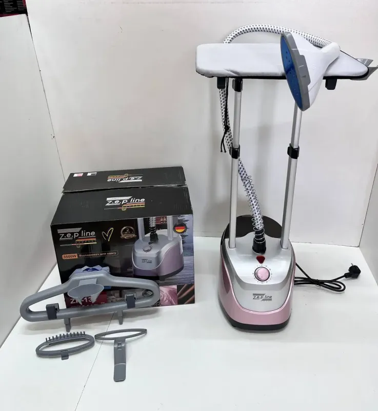 Рожевий Відпарювач вертикальний для одягу зі стійкою Zepline 3500Вт ZP-131