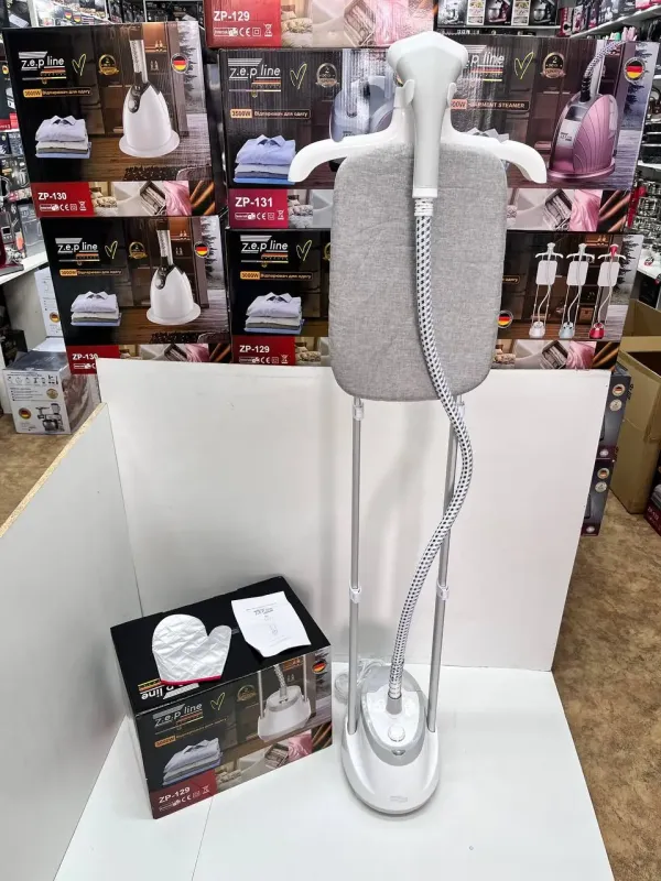 Білий Відпарювач вертикальний для одягу зі стійкою Zepline ZP-129 3000W