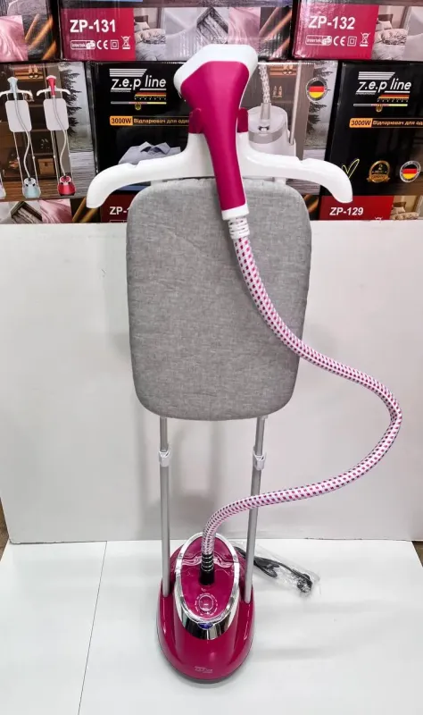 Червоний Відпарювач вертикальний для одягу зі стійкою Zepline ZP-129 3000W