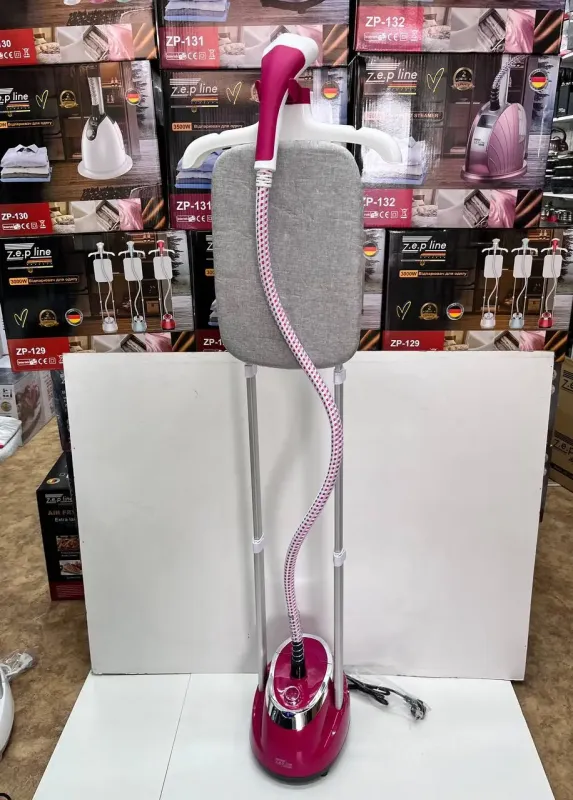 Червоний Відпарювач вертикальний для одягу зі стійкою Zepline ZP-129 3000W