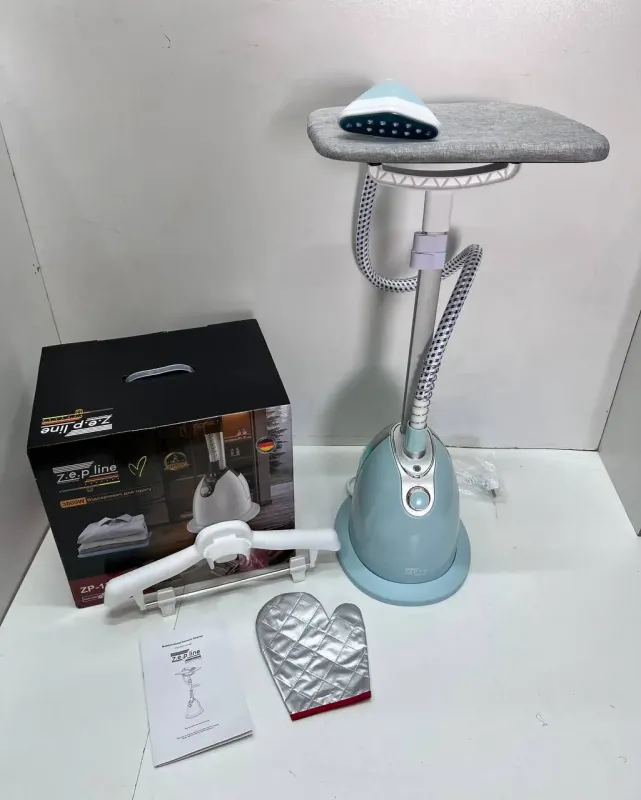 Блакитний Відпарювач вертикальний для одягу зі стійкою Zepline ZP-130 3000W