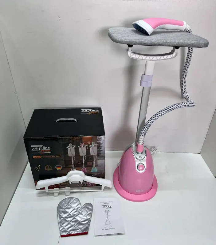 Рожевий Відпарювач вертикальний для одягу зі стійкою Zepline ZP-130 3000W