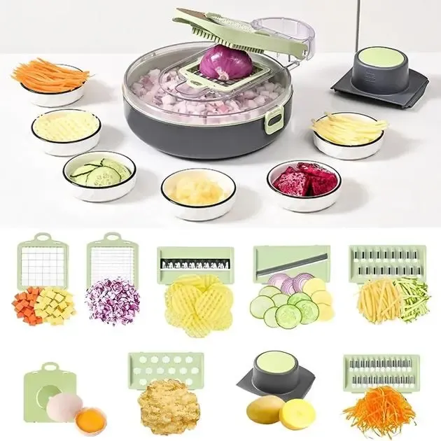 Овочерізка з контейнером Vegetable Cutter 9 в 1