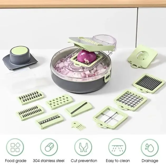 Овочерізка з контейнером Vegetable Cutter 9 в 1