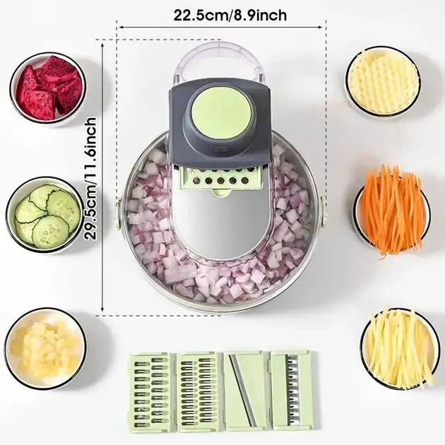 Овочерізка з контейнером Vegetable Cutter 9 в 1