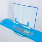 Парта учня зі стільчиком BAMBI M 4818-4 | Стіл письмовий Бембі регульований синій