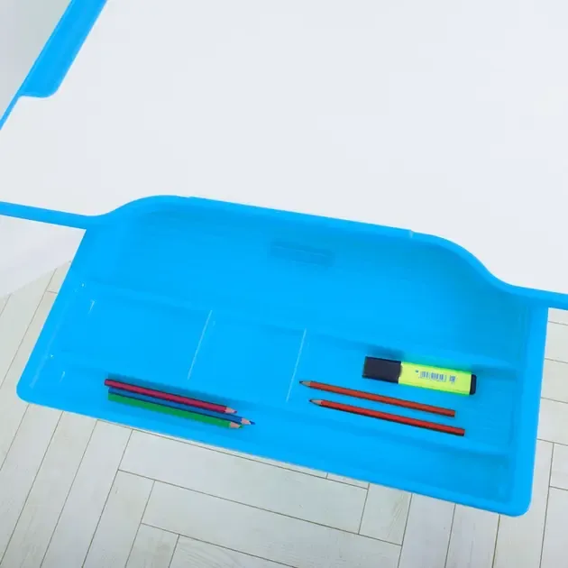 Парта учня зі стільчиком BAMBI M 4818-4 | Стіл письмовий Бембі регульований синій