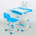 Парта учня зі стільчиком BAMBI M 4818-4 | Стіл письмовий Бембі регульований синій