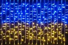 Патріотична гірлянда штора Прапор України 2*2м 160 LED класична IP44