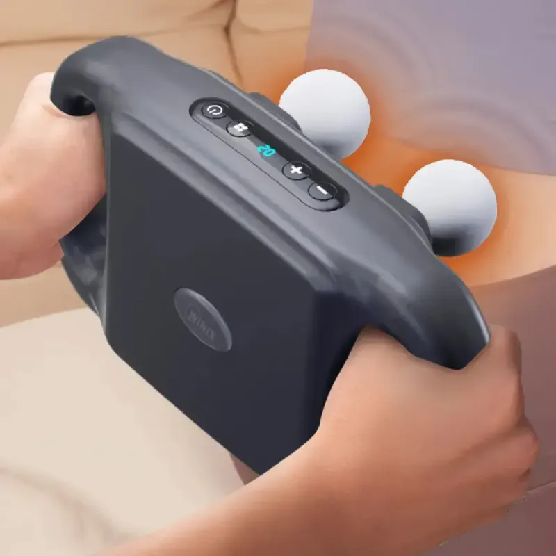 Перкусійний масажер для тіла, 4 головок, від USB, YCY -1601 / Масажер для спини / Вібромасажер