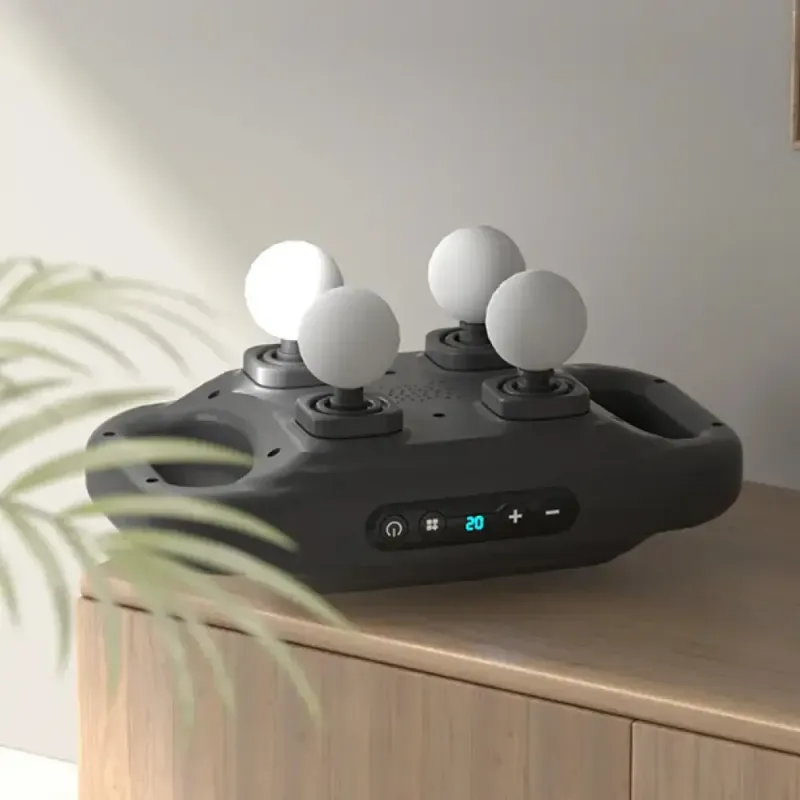 Перкусійний масажер для тіла, 4 головок, від USB, YCY -1601 / Масажер для спини / Вібромасажер