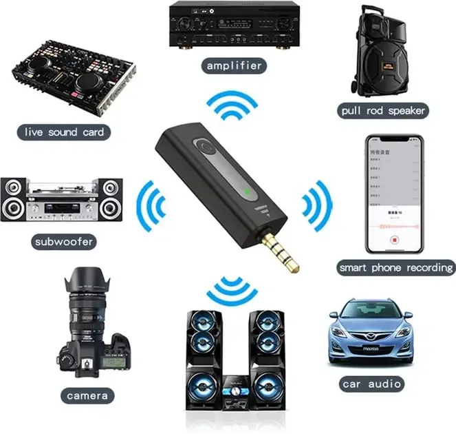 Подвійний бездротовий петличний мікрофон K35 (AUX 3.5mm)