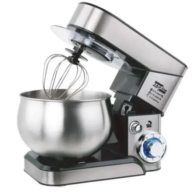 Планетарний міксер тістоміс Zepline ZP-105 з нержавіючої сталі Кухонний комбайн з чашею на 6л потужністю 3500 Вт