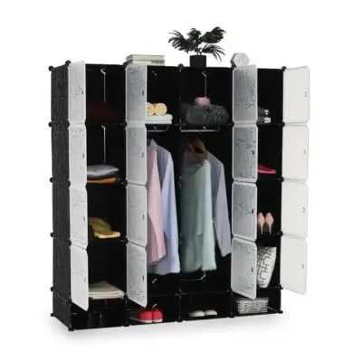 Пластикова складана шафа Storage Cube Cabinet MP-416-102A 16 секцій